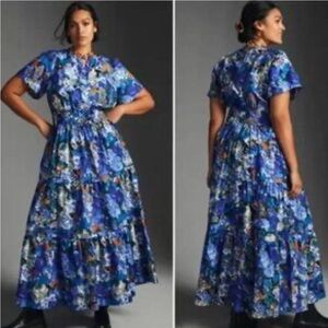 Anthropologie Maeve Somerset Dress in Cotton unlined